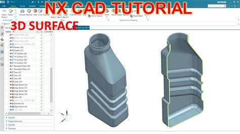 Nx Cad Tutorial Nx D Surface Modeling Basic Beginners Youtube