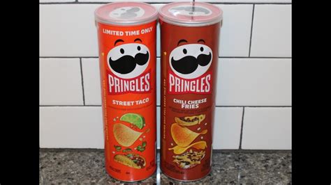 Pringles Street Taco Chili Cheese Fries Potato Crisps Review YouTube