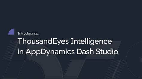 Thousandeyes Intelligence In Appdynamics Dash Studio Demo Appdynamics