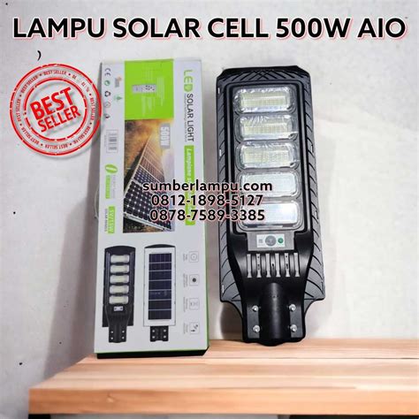 JUAL Lampu Jalan SOLAR CELL 500W AIO Terbaru Sumber Lampu