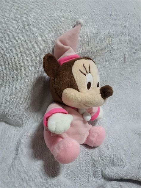 Authentic Disney Naptime Minnie Mouse In Baby Pink Pajamas Plush Soft