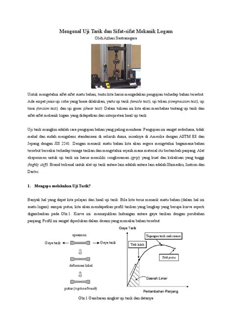 Pdf Mengenal Uji Tarik Dan Sifat Sifat Mekanik Logam Dokumen Tips