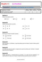 Examen Fractions 6eme Primaire Bilan et controle corrigé