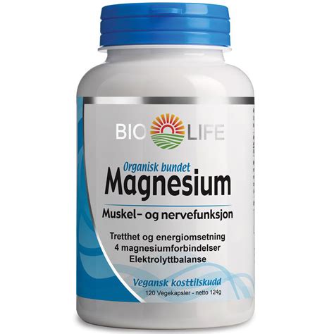 Bio Life Magnesium 120 Kapsler