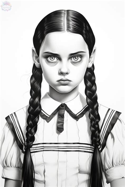 Wednesday Addams Coloring Pages 60 Free Drawings To Print