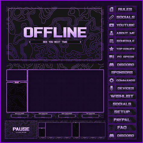 ANIMATED PURPLE STREAM OVERLAYS :: Behance