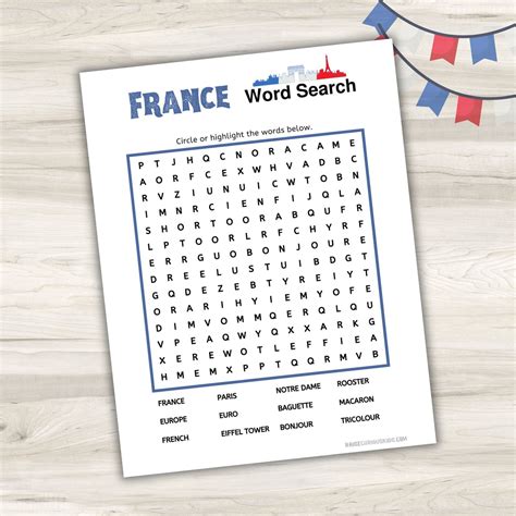 France Activity Printables for Kids France I Spy Game, France Matching