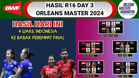 Hasil Orleans Master Badminton Hari Ini Wakil Indonesia