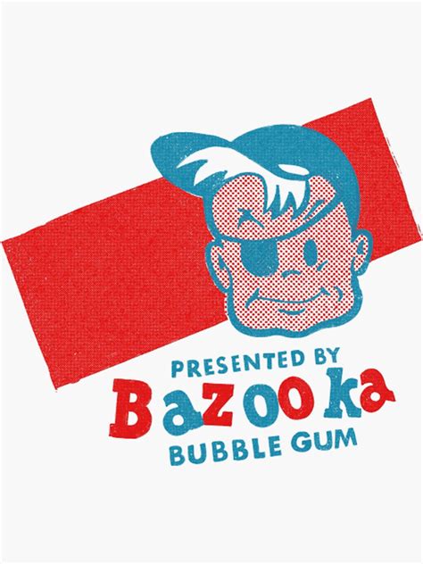 "Bubble Gum Vintage Bazooka Bubble Gum " Sticker by HupiReya | Redbubble