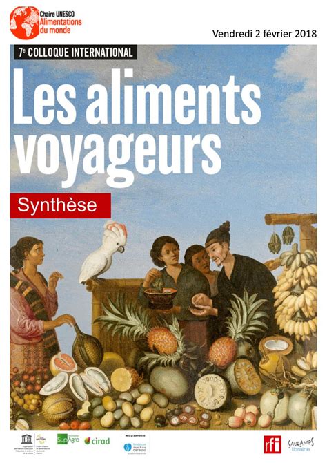 2018 Colloque Annuel Les Aliments Voyageurs By Chaire Unesco