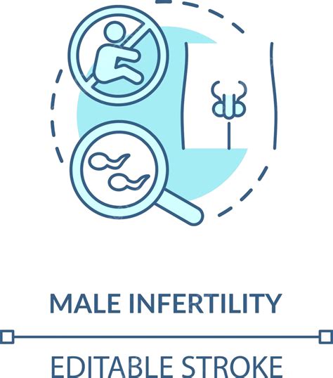 Male Infertility Concept Icon Turquoise Abstract General Vector