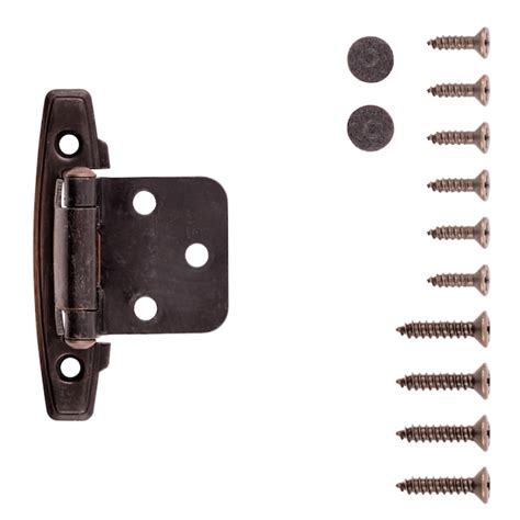 Hickory Hardware 170 Degree Surface Self Closing Vintage Bronze Cabinet Hinge 2 Pieces P9296