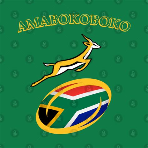 Amabokoboko Springbok Rugby South African Flag Amabokoboko Springbok