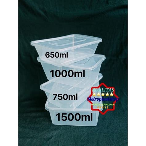 Jual Thinwall Kotak 500ml 650ml 750ml 1000ml Food Grade Kotak