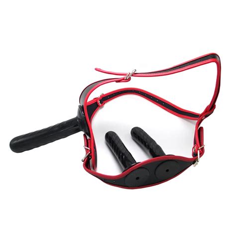 Strap On Dildo Triple Dong Elastic Harness Belt Panties Silicone