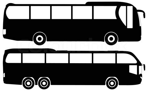 Bus Vector Set Stock Vector Colourbox