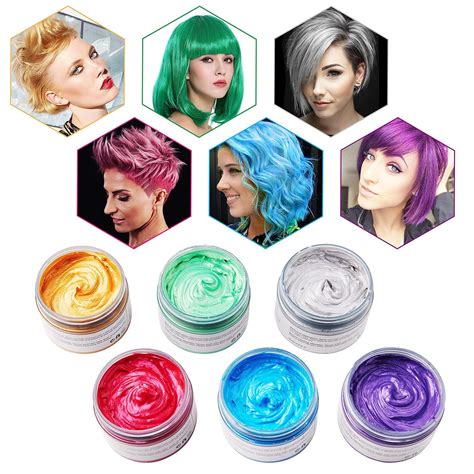 Silver Grey Hair Color Wax 423 Oz Instant Hair Dye For Unisex