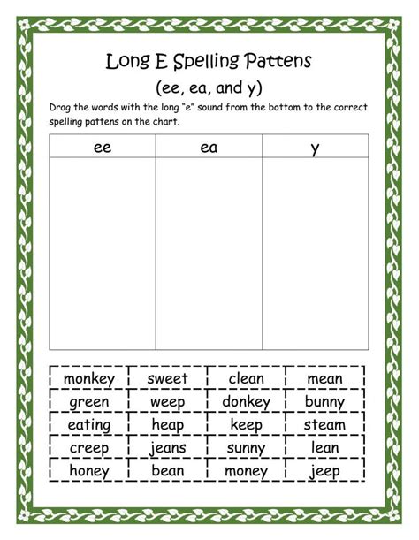 Long E Spelling Patterns