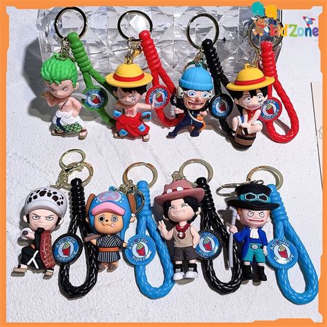 Ready Stockanime One Piece Key Ring Pendant Keychain Luffy Ace