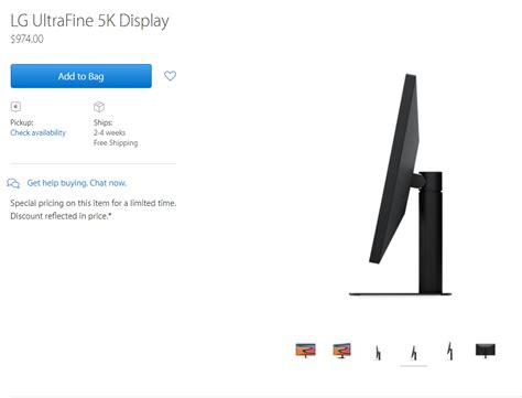 LG UltraFine 5K Display Now Available on Apple’s Website