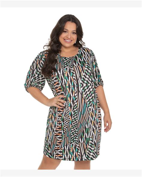 Riachuelo Vestido Plus Size Liganete Strong Secret Glam Preto