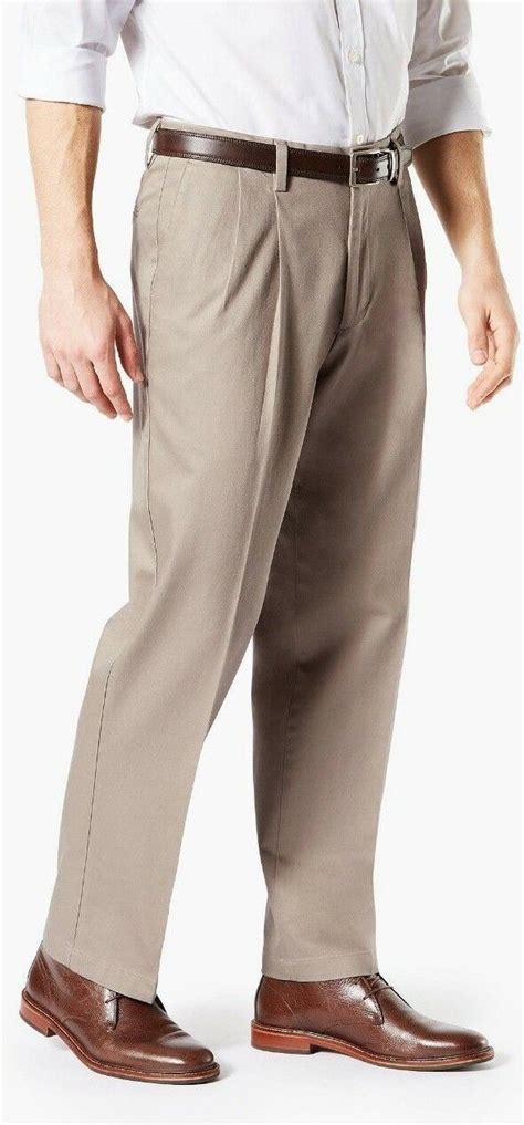 Mens Dockers Best Pressed Signature Khaki Relaxed Fit Pleated Pants