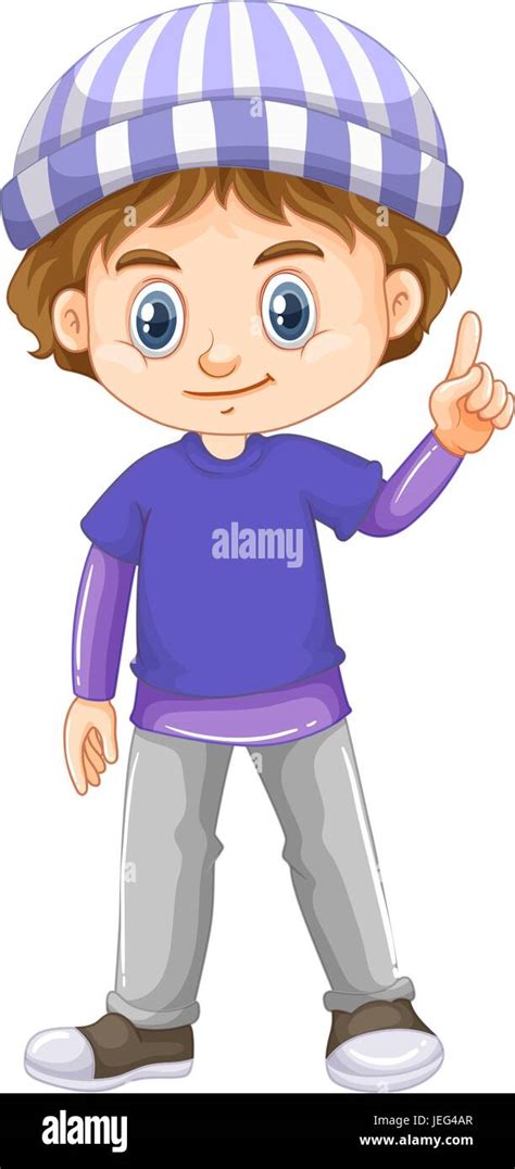 Little boy wearing blue shirt illustration Stock Vector Image & Art - Alamy