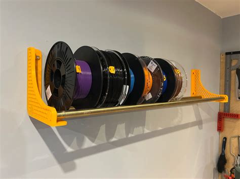 Honeycomb Filament Spool Holder Wall Mounted By Sayersdesign Makerworld