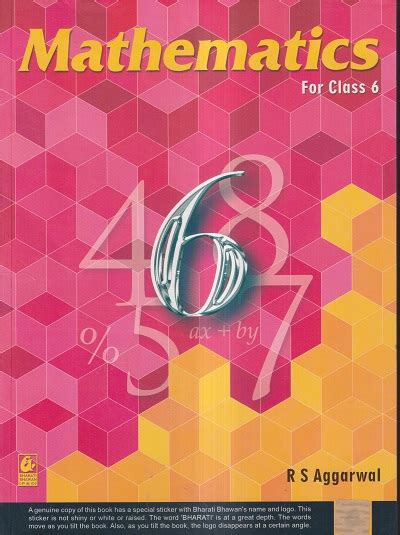 Mathematics For Class 6 R S Aggarwal Bharati Bhawan Publishers