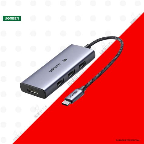 Ugreen Adaptador 4 En 1 Usb C A Hdmi 8k 30hz 4k 120hz 3 Usb 30 Double Click