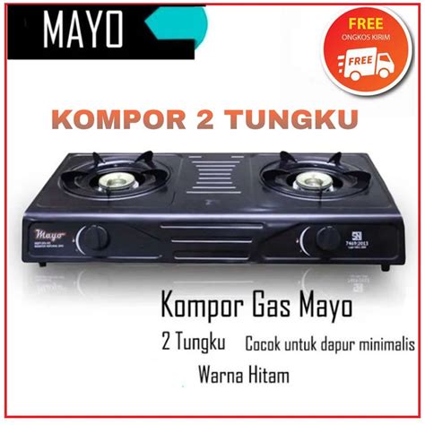 Jual Kompor Gas Awara Mayo Tungku Hitam Terbaru Sni Promo Kompor