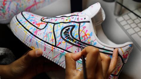 How To Paint Splatter Sneakers Indoors Youtube