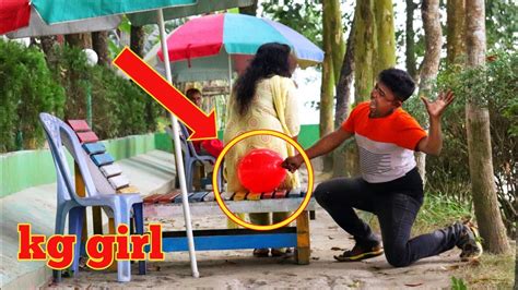 Popping Balloon Blast In Public Seat GirlPRANK Update Viral Popping