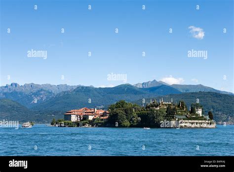 Ferry boat off the Isola Bella (one of the Isole Borromee), Lake ...