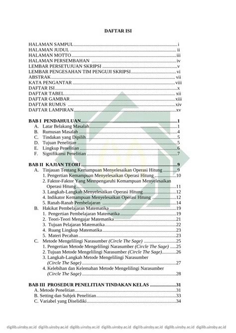 Pdf Lembar Persetujuan Skripsi Daftar Tabel Digilib Uinsby Ac Id