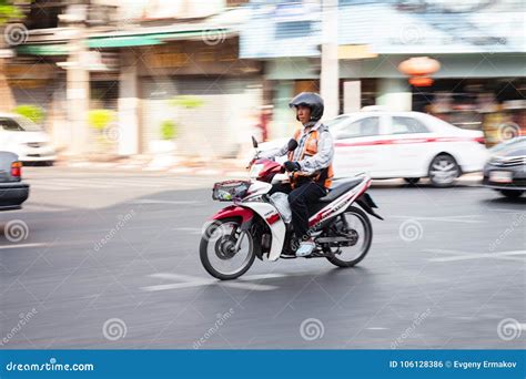 Driver Of Motorcycle Taxis In Bangkok Editorial Photo Image Of