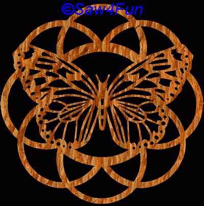 Butterfly #18 Coaster Scroll Saw Pattern