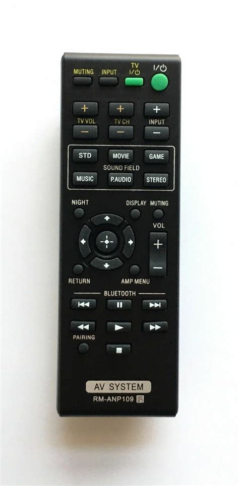 New Sony Replacement AV SYSTEM Remote RM ANP109 For SA CT260 SA CT260H