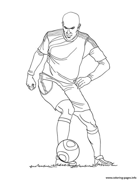 Zinedine Zidane France Soccer Coloring page Printable