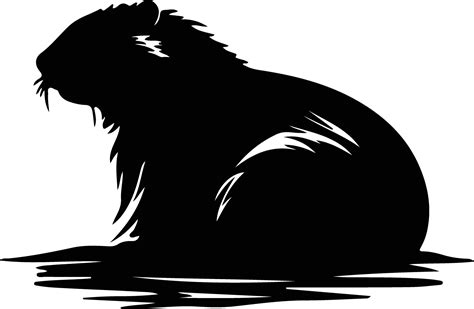 beaver black silhouette 38099847 Vector Art at Vecteezy