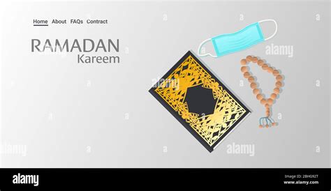 Ramadan Kareem Holy Month Religion Concept Islamic Quran Tasbih And