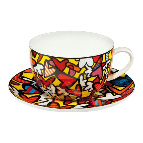 Romero Britto Cappuccinotasse All We Need Is Love Kunstgalerie