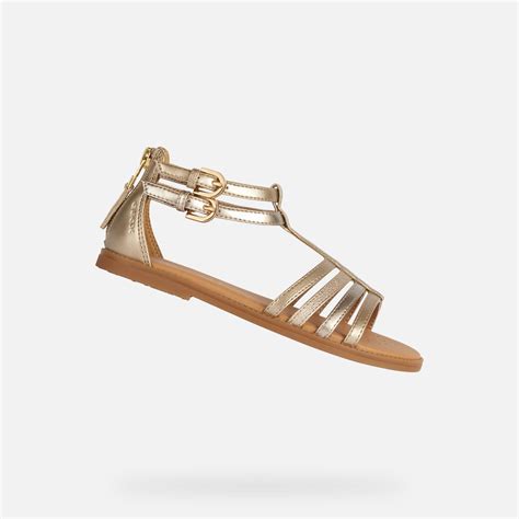 Geox® KARLY: Junior Girl's platinum Open Sandals | Geox®