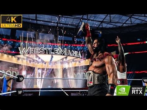 Wwe K Wrestlemania Bloodline Updated Entrance K Fps Pc Youtube