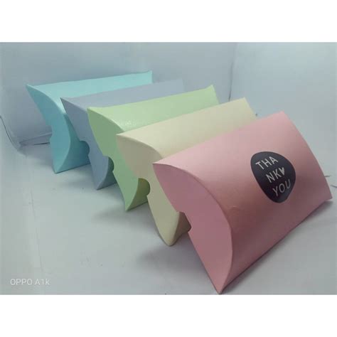 Jual Isi 10 Pcs PILLOW BOX KOTAK KADO KOTAK SOUVENIR BAHAN