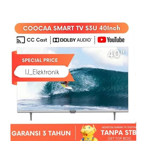 Jual COOCAA SMART TV 40 Inch Digital TV Bazel Less Dolby Audio