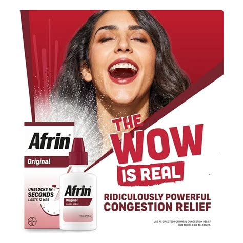 Afrin Original 12 Hour Nasal Congestion Relief Spray 15 Ml — Custom