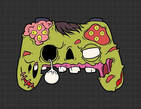 Halloween Zombie Gaming Controllers Svg Png Haloween Gamer Svg Spooky