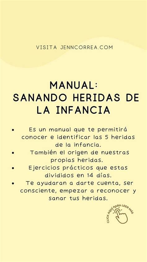 Manual Sanando Heridas De La Infancia Psicosoul Artofit