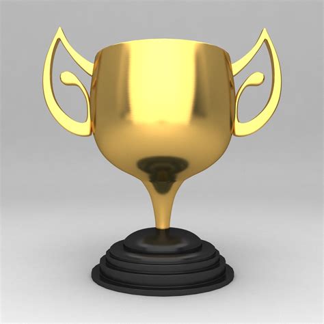 Trophy Award Cup Low Poly 02 3d Model 7 Obj Unknown Max Fbx 3ds